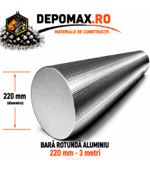 Bara rotunda aluminiu 220 mm, 3 metri, EN AW-6082